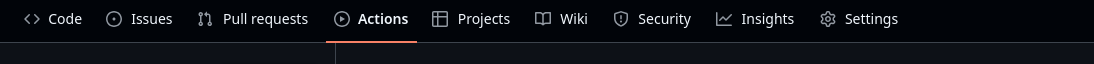 GitHub Action tab in git hub
