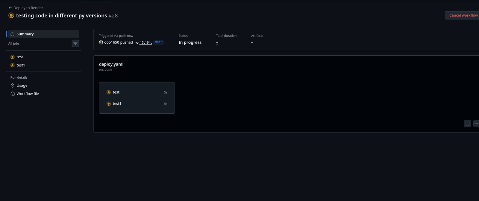 Both test running parallel