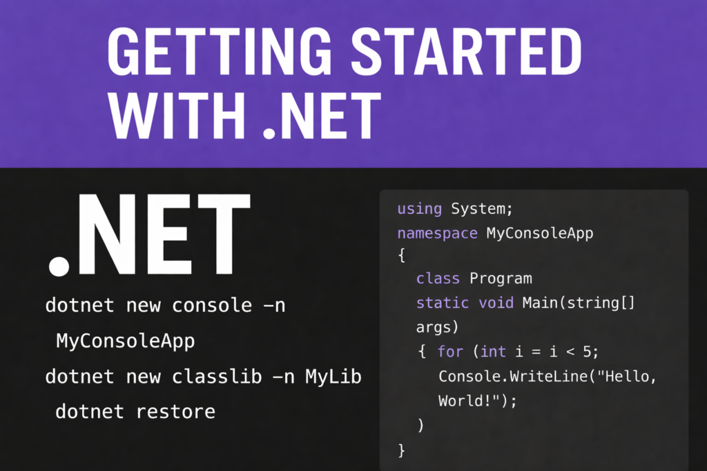 getting statarting with dotnet